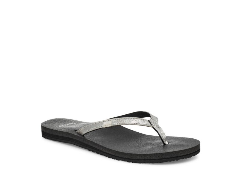 Sandale Sanuk Yoga Joy Shimmer Metallic Femme - Argent TUDVRJ238